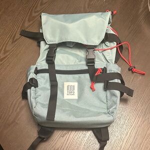 Topo Designs blue/green Backpack with Red Details